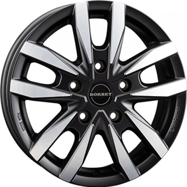 BORBET CW5 Dull Black  Polished Borbet