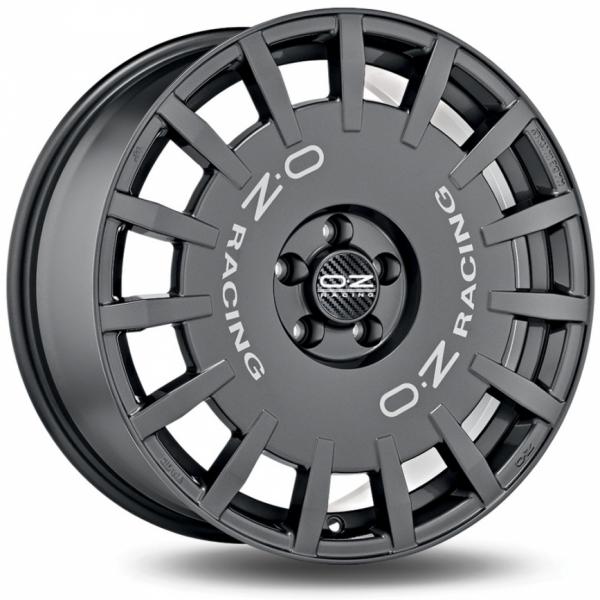 OZ Rally Racing Dark Graphite Silver Lettering OZ